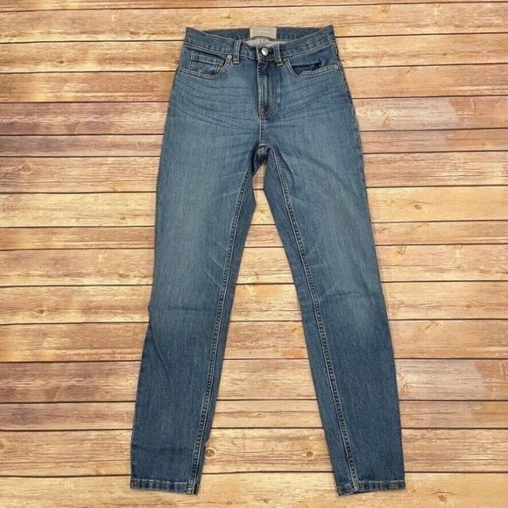 Everlane High Rise Skinny Jeans Medium Blue Wash